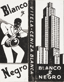 Blanco y negro. Cuaderno de papel de fumar.