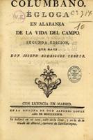 Columbano. égloga en alabanza del campo...(1757) 