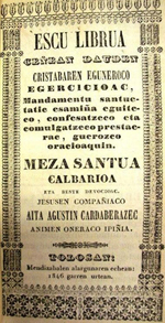 Esculiburua eta berean…(1845)