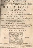 Vida y hechos del ingenioso cavallero Don Quixote...(1730)