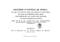 Principios o cartilla de música (1802)