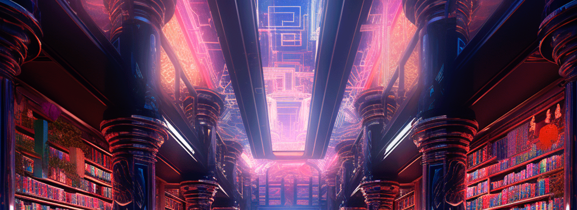 Imagen de una biblioteca del futuro