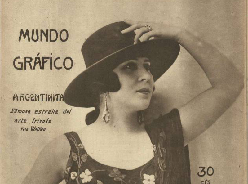 Retrato de La Argentinita de Mundo gráfico (Madrid)15/4/1925