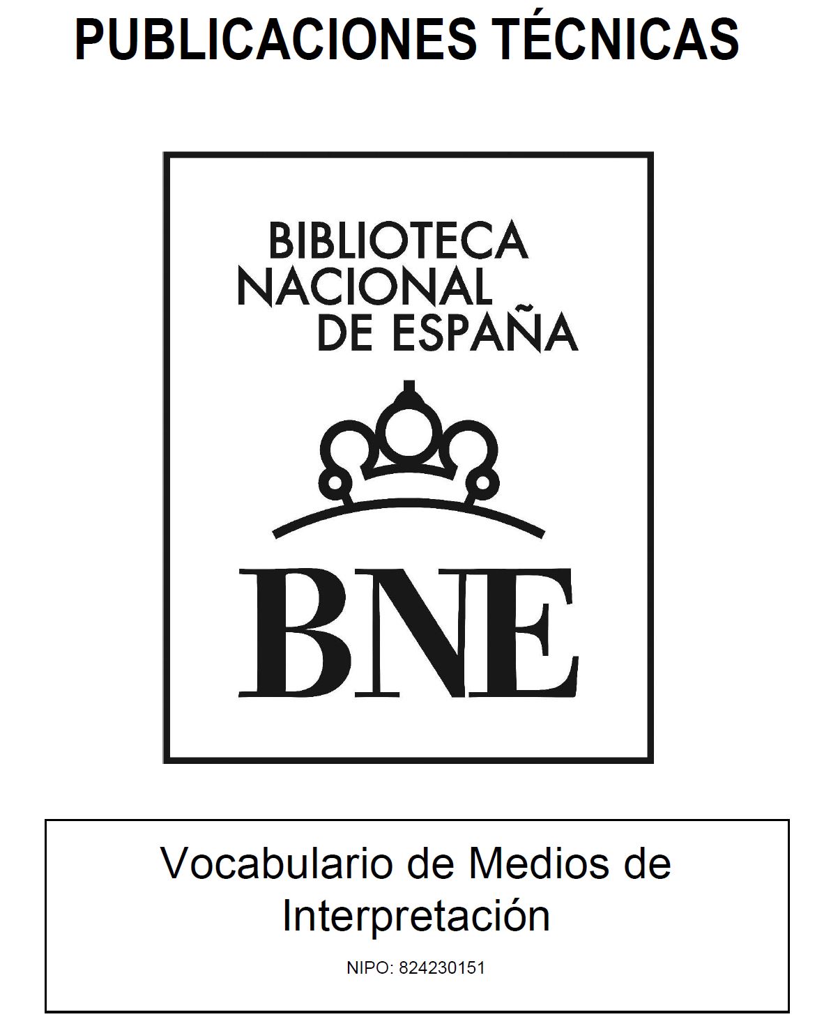 Portada de 'Vocabulario de Medios de Interpretación'