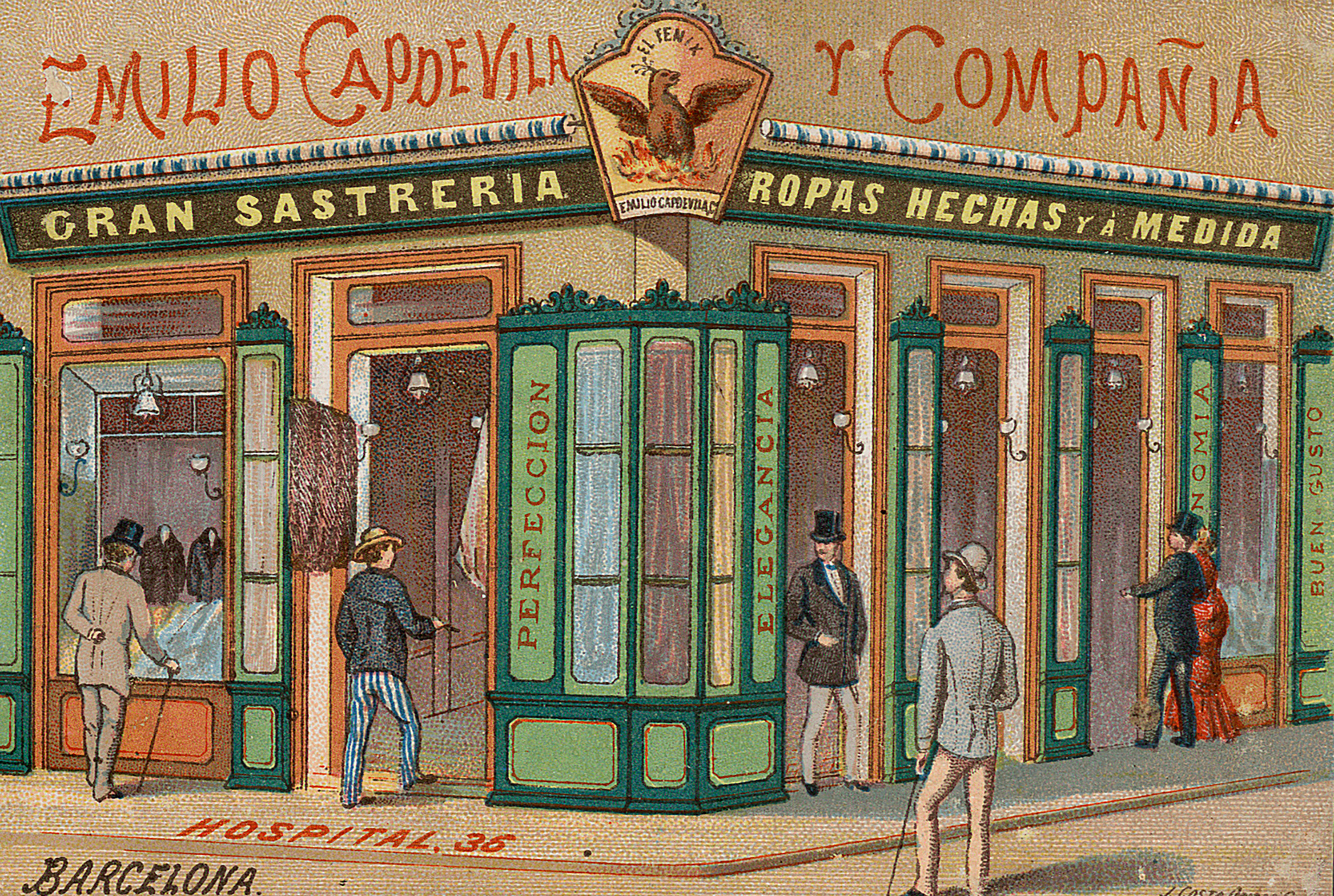 [Tarjetas y prospectos de productos y establecimientos comerciales.. Varias figuras]