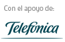 Logo con el apoyo de Telefónica, fondo transparente