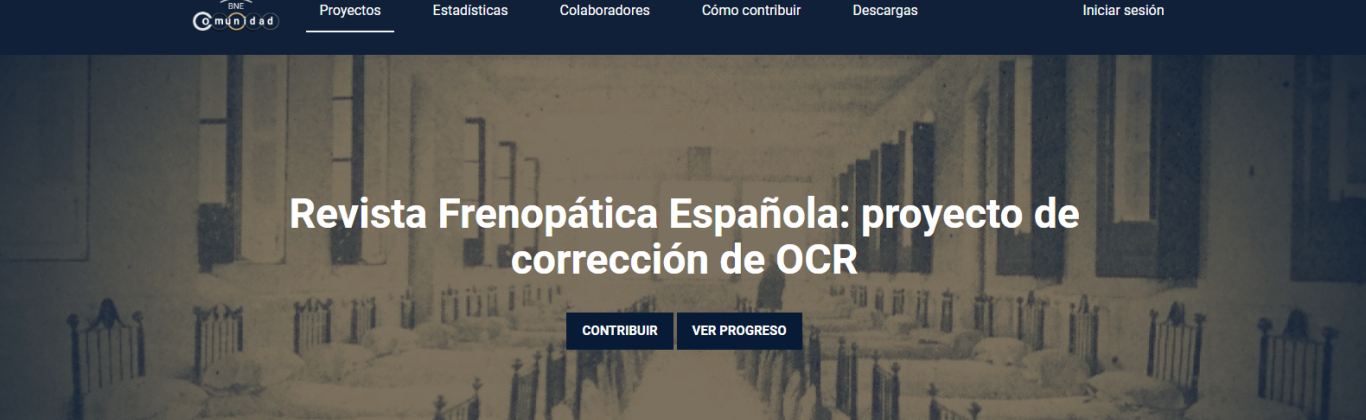 Comunidad BNE: Revista Frenopática Española: proyecto de corrección de OCR