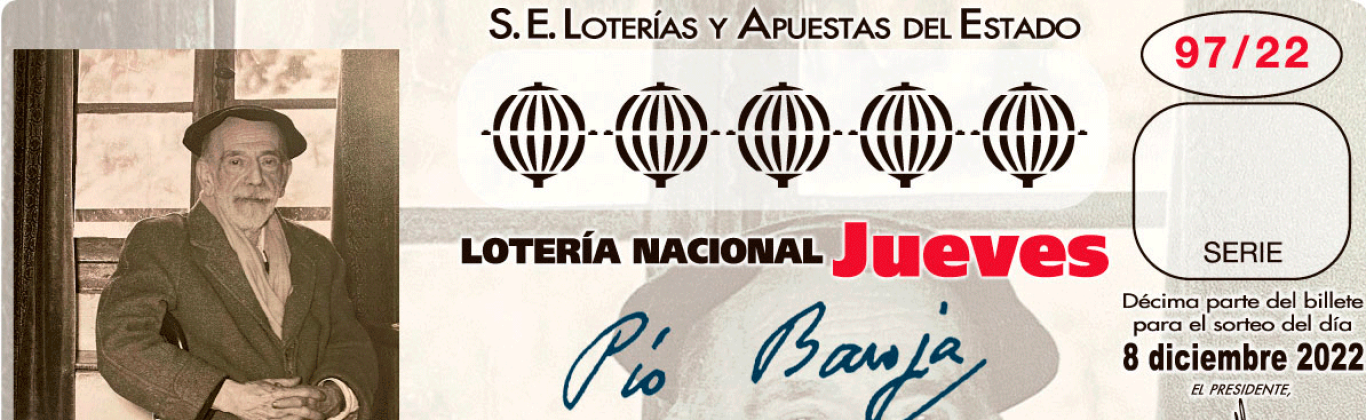 Lotería Generación del 98 - Pío Baroja