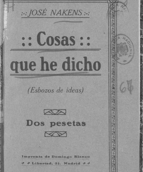 Cosas que he dicho / José Nakens