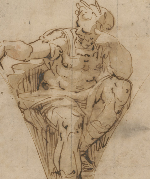 Estudio de figura en una pechina