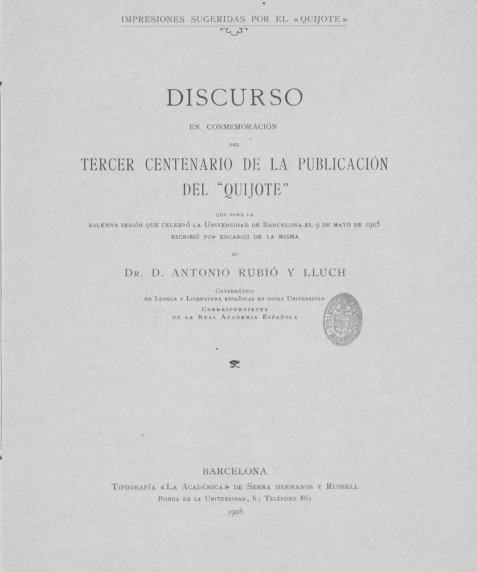 Impresiones sugeridas por el 'Quijote'