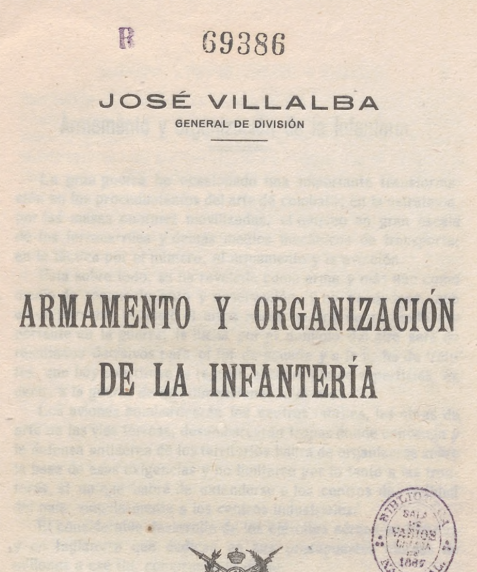 Portada Armamento y organización de la infantería