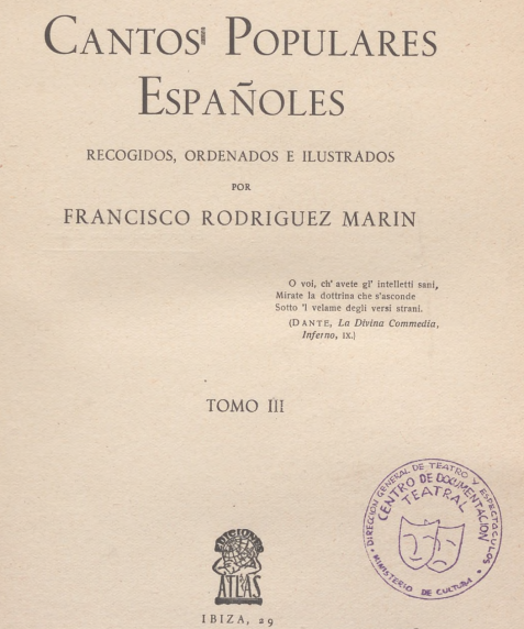 Libro Cantos Populares Españoles