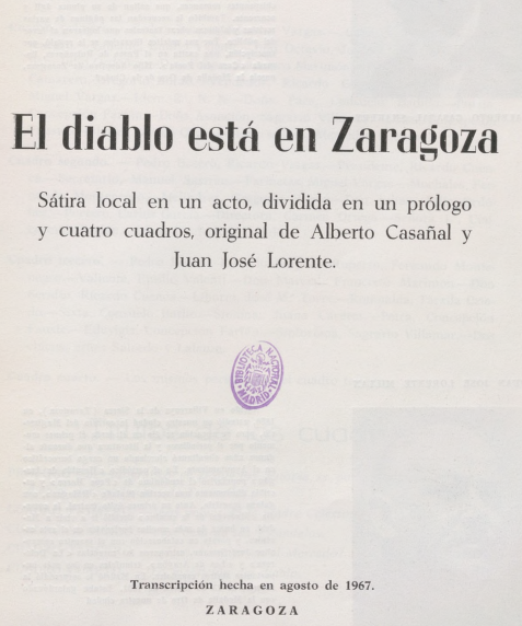 Portada del libro El diablo está en Zaragoza