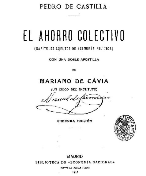 Portada de El ahorro colectivo (capítulos sueltos de economía política)