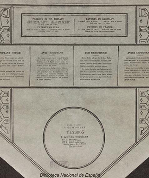Rollo de pianola de Enrique Granados
