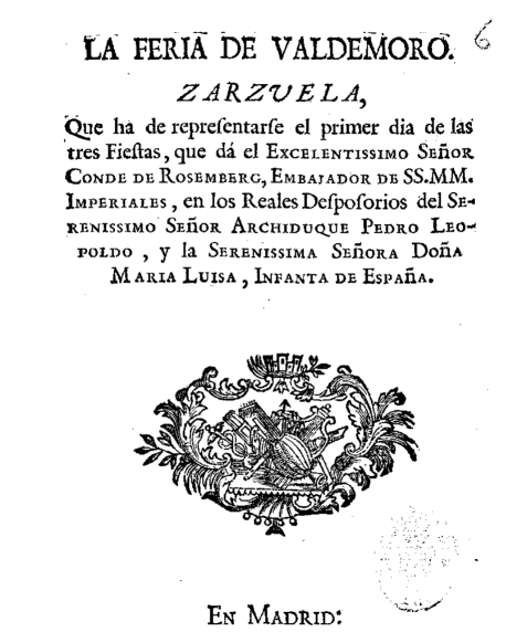 Portada de La feria de Valdemoro