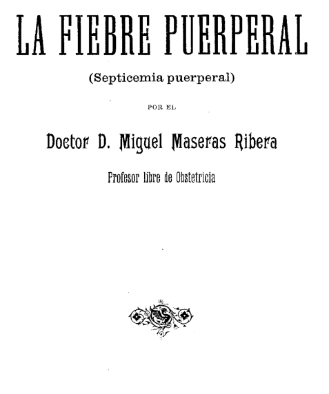 Portada de La fiebre puerperal