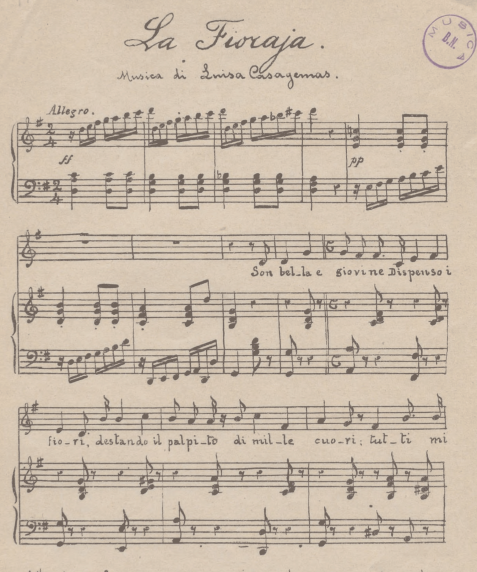 Partitura de La fioraja