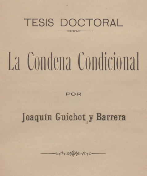 Portada de La condena condicional 