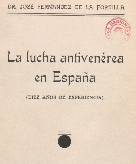 Portada del libro La lucha antivenérea en España