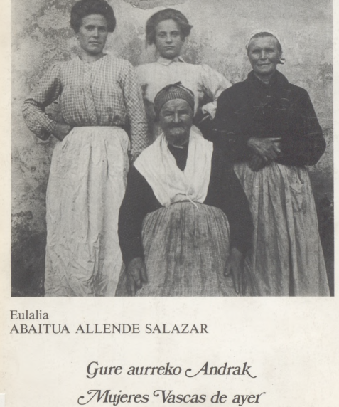 Portada del libro Mujeres vascas de ayer