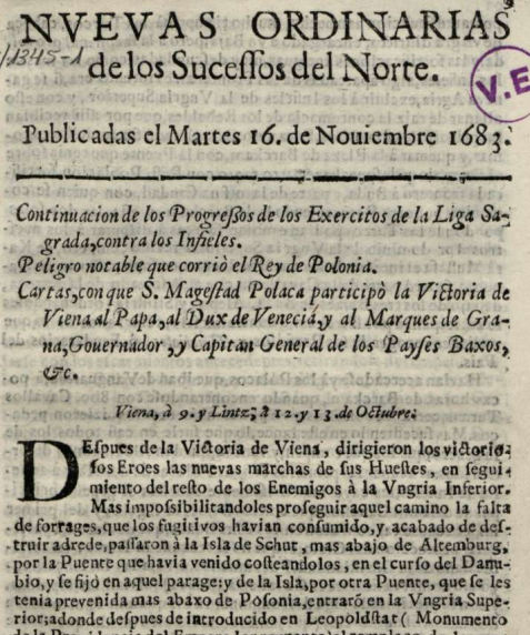 Nuevas ordinarias de los sucesos del Norte