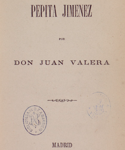 Portada de Pepita Jiménez de Juan de Valera