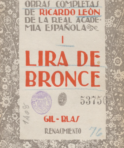 Portada del libro Lira de bronce