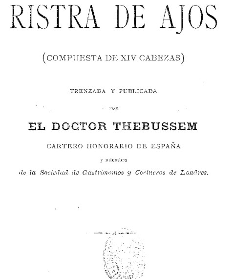 Ristra de ajos formada con seis cabezas