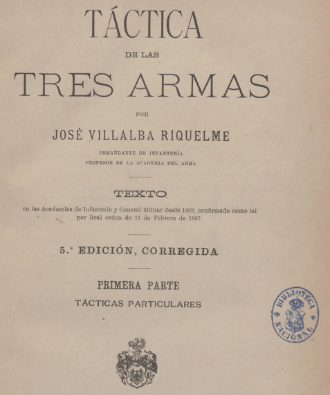 Portada de Táctica de las tres armas