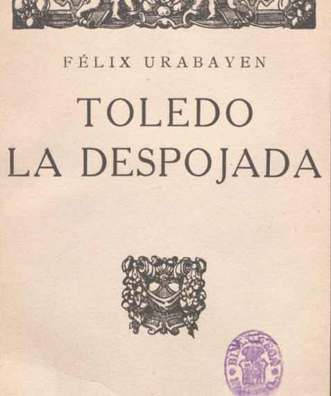 Portada del libro Toledo la despojada