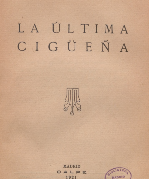 Portada del libro La última cigüeña