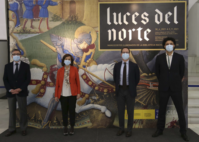 Inauguración Luces del Norte: Andrés Ubeda, Ana Santos, Jose Luis Colomer y Samuel Gras Inauguración Luces del Norte: Andrés Ubeda, Ana Santos, Jose Luis Colomer y Samuel Gras