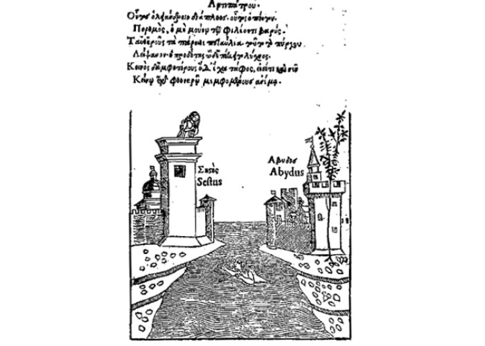 De Herone et Leandro, Aldo Manuzio, entre 1495 y 1497?. BNE, INC/82