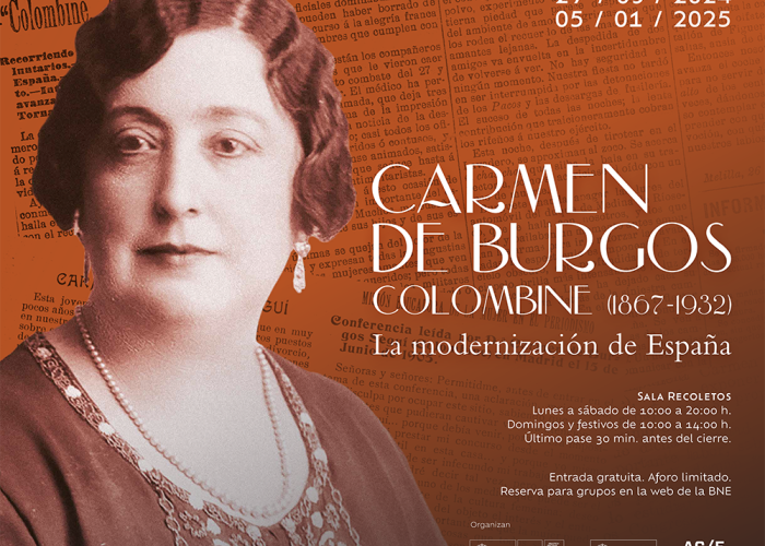 Gráfica de la exposición Carmen de Burgos. Agenda ""