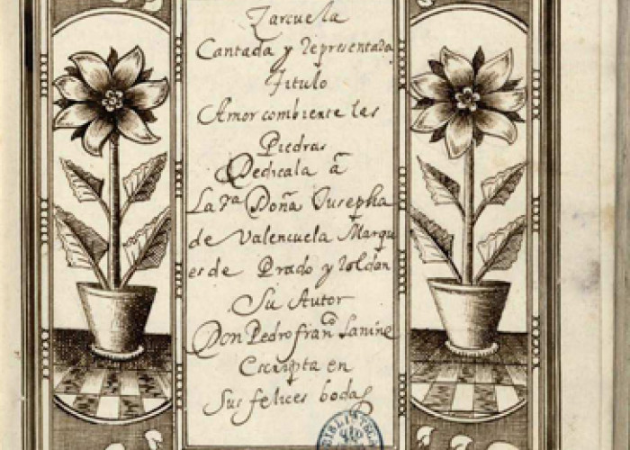 Amor convierte las piedras. Pedro Francisco Lalini y Sagredo. S XVII, Res/170, BNE