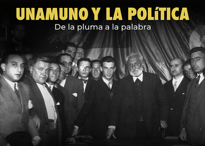 Gráfica de la exposición "Unamuno y la política" ""