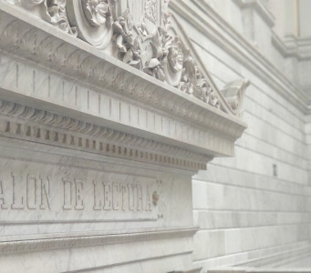 Detalle fachada Salón de lectura