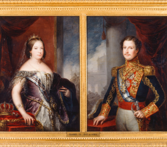 Retrato de Isabel II y Francisco de Asís
