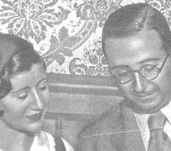 Don Ángel Segovia, secretario del señor Albornoz y Josefina Carabias