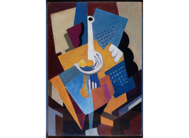 María Blanchard, Naturaleza muerta con copa de frutas, 95 x 65 cm. Colección Particular