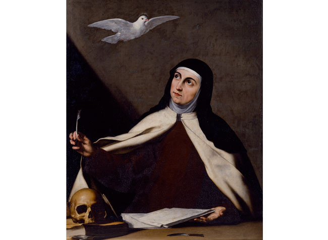 Santa Teresa de Jesús, 1640-45. José de Ribera. Valencia, Real Academia de Bellas Artes de San Carlos.  Museo de Bellas Artes de Valencia.