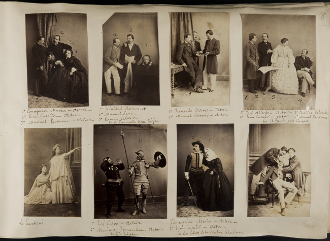 Cartes de visite, del Álbum Castellano, siglo XIX
