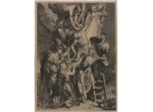 El descendimiento, S.W. (monograma) (fl. 1ª mitad s. XVII) BNE, INVENT/2555