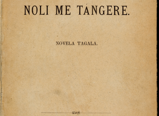 José Rizal, Noli me tangere