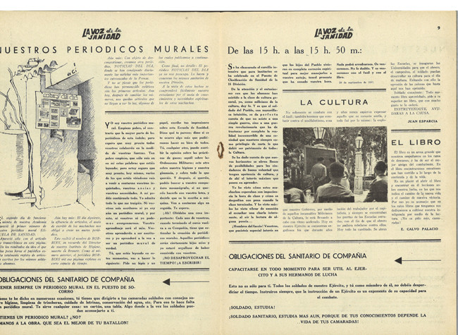 Ilustración de Buero Vallejo en La voz de la sanidad (1937-1938)