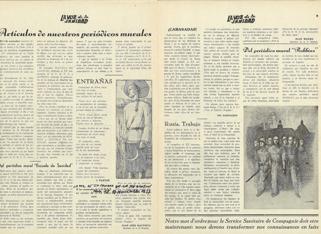 Ilustración de Buero Vallejo en La voz de la sanidad (1937-1938)