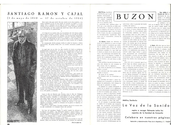 Ilustración de Buero Vallejo en La voz de la sanidad (1937-1938)