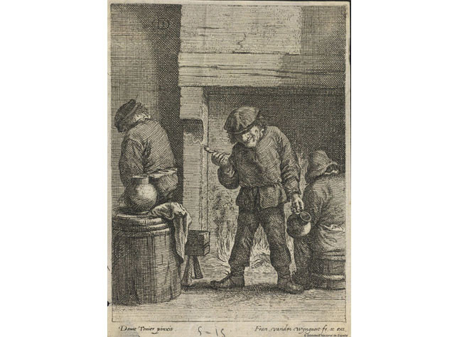 El viejo bebedor de Frans van den Wyngaerde (entre 1630 y 1669?) BNE, INVENT/581